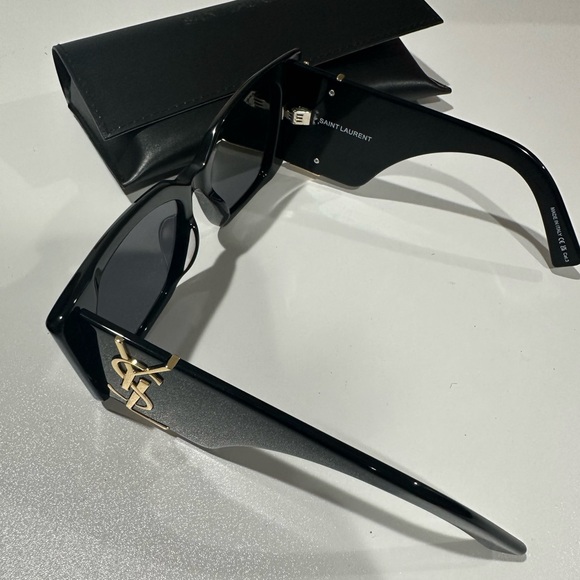 Saint Laurent Monogram Acetate Blaze Rectangular Sunglasses YSL main image 5